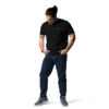X Fashion Unisex T-Shirt Bio Schwarz Frontalansicht
