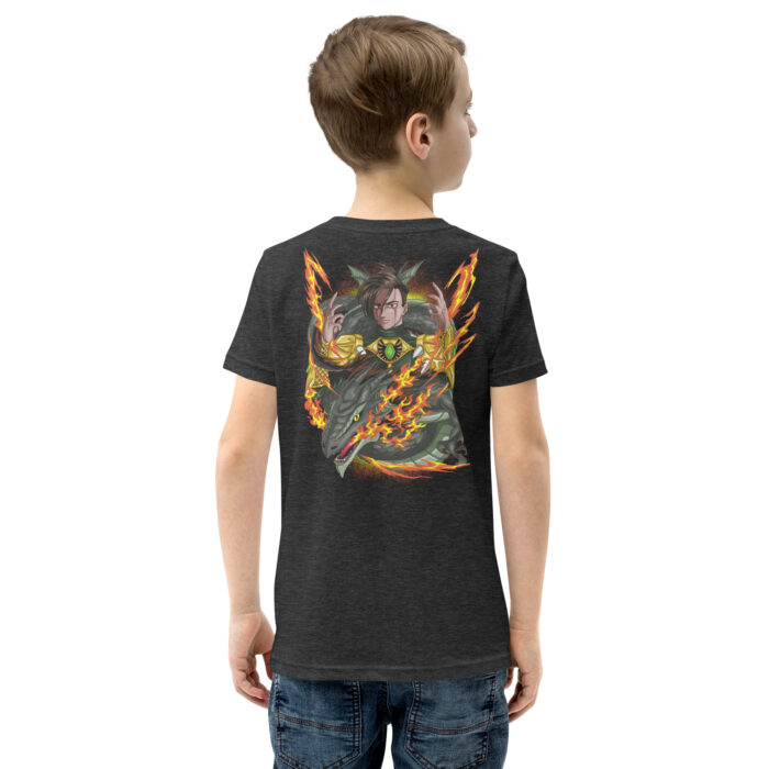 youth-staple-tee-dark-grey-heather-back-660542c75a862.jpg Drakana T-Shirt Kids Teens Youth Fit Direktdruck X Fashion