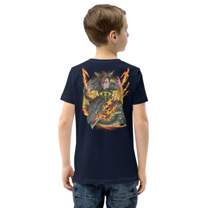 youth-staple-tee-navy-back-660542c75695b.jpg Drakana T-Shirt Kids Teens Dunkelgrau Heather Direktdruck X Fashion