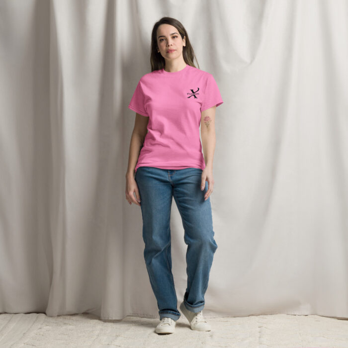 Classic T-Shirt Damen Schwarz Design – X Fashion Front-Ansicht