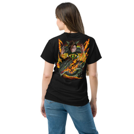 Drakana Lady T-Shirt Damen Schwarz Drachen-Design Direktdruck X Fashion