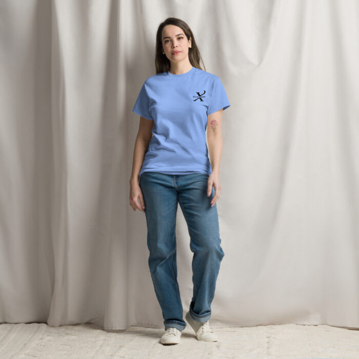 Classic T-Shirt Damen Weiß Schwarzes X Fashion Design