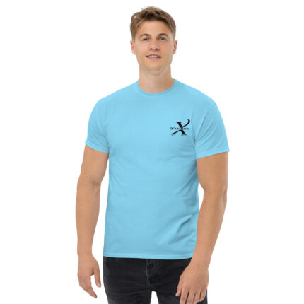 Classic T-Shirt Herren Weiß Schwarzes X Fashion Design Front