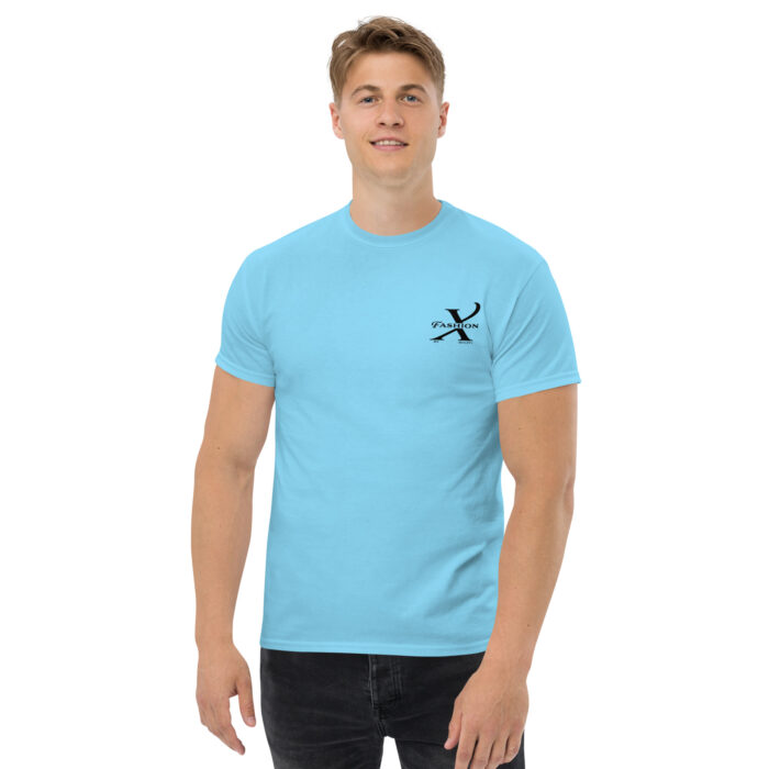 Classic T-Shirt Herren Weiß Schwarzes X Fashion Design Front