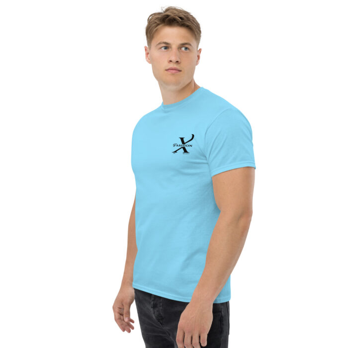 Classic T-Shirt Herren Asche X Fashion Schwarzes Logo