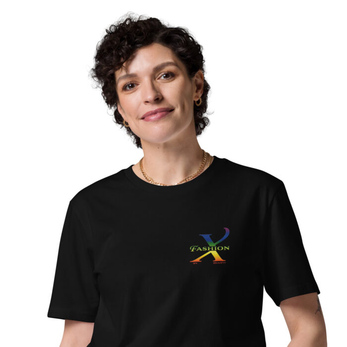 Pride Rainbow T-Shirt Damen – DTG-Aufdruck Detailansicht Regenbogen | X Fashion