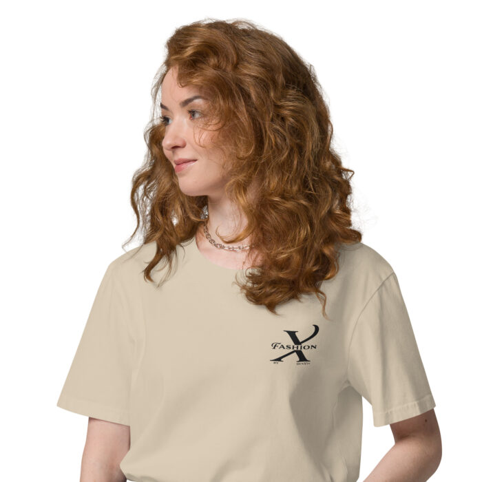 Premium Bio T-Shirt Damen Desert Dust Stickerei Detail X Fashion