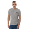 Premium Bio T-Shirt Herren Heather Grau Schwarze Stickerei X Fashion