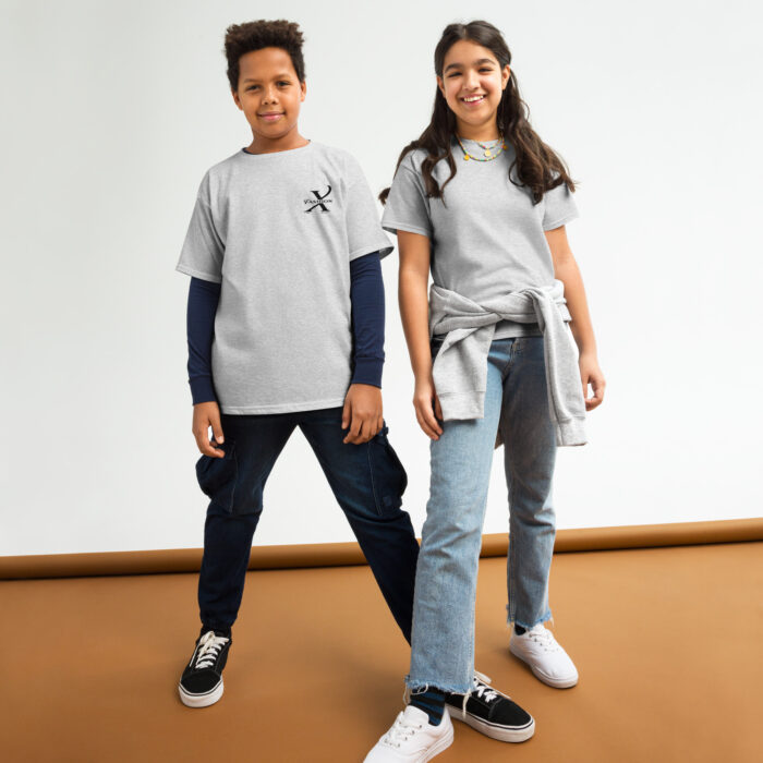 Classic T-Shirt Teens Sportgrau X Fashion Weißes Design
