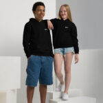 X Fashion Heavy-Blend Hoodie Jugendliche – schwarzer Hoodie mit Kapuze