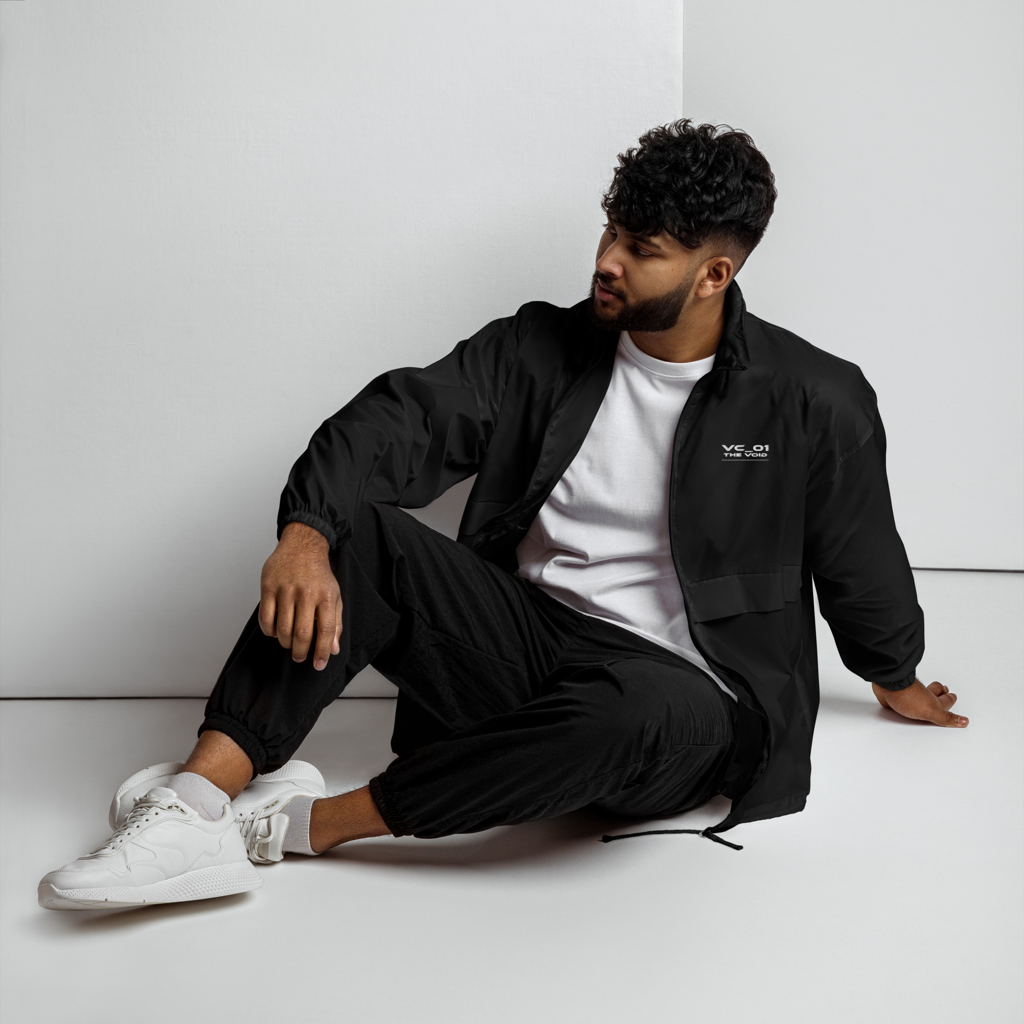 Schwarzer VOIDCORE Windbreaker von X Fashion